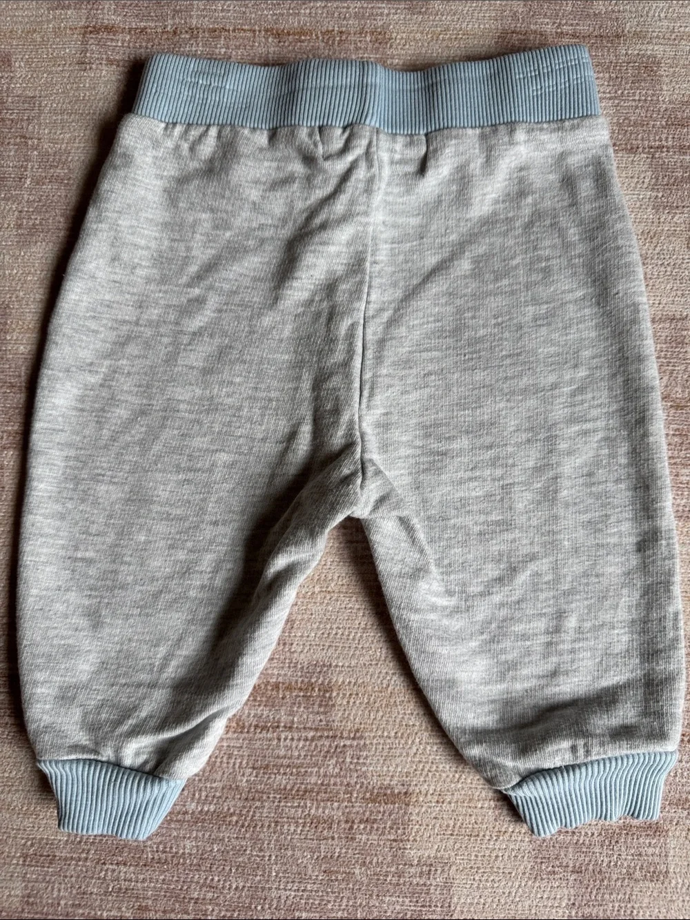7 for All Mankind Quilted Light Blue Baby Hoodie and Gray Jogger Set size 0-3M